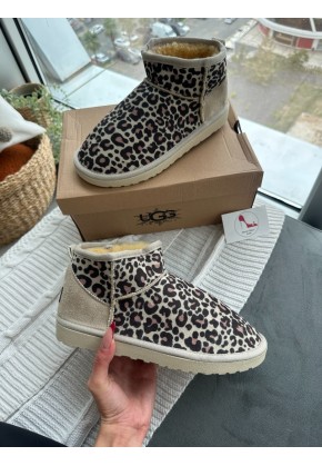 UGG MİNİ LEOPAR KREM