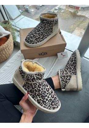 UGG MİNİ LEOPAR KREM