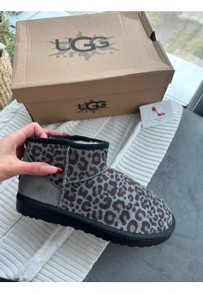 UGG MİNİ LEOPAR GRİ