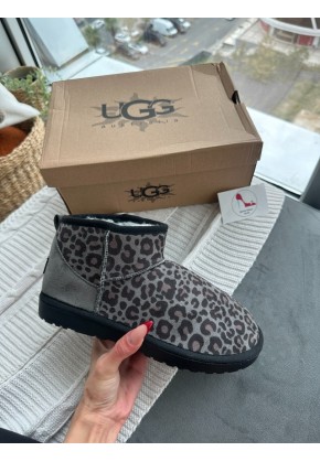 UGG MİNİ LEOPAR GRİ