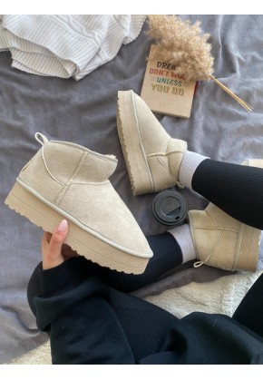 UGG MİNİ PLATFORM KREM