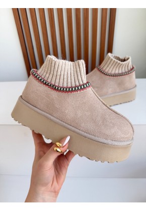 Tazz Çorap Platform Krem
